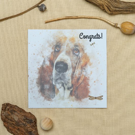 Carte de félicitations pour nouveau chien de compa