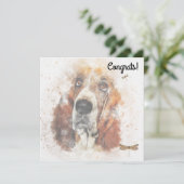 Carte de félicitations pour nouveau chien de compa (Debout devant)