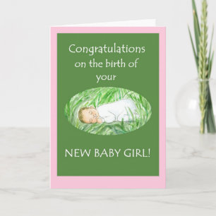 Carte de félicitations pour nouvelle petite fille