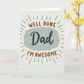 Carte de félicitations pour papa incroyable (Fleur jaune)
