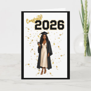 Carte de Félicitations pour son Diplôme pour Elle