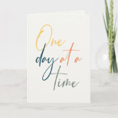 Carte de félicitations pour un jour à la fois (Devant)