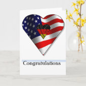 Carte de félicitations pour un nouveau citoyen amé (Fleur jaune)