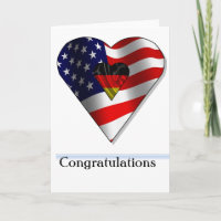 Carte de félicitations pour un nouveau citoyen amé