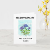 Carte de félicitations pour une nouvelle maison, A (Fleur jaune)