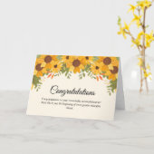 Carte de Félicitations pour Vos Réalisations (Fleur jaune)