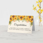 Carte de Félicitations pour Vos Réalisations (Fleur jaune)