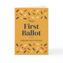 Carte de félicitations pour votre premier vote