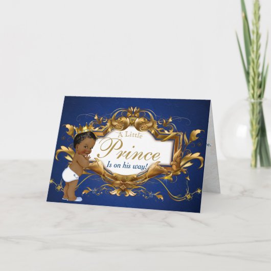Carte de félicitations Prince Royal Africain (Devant)