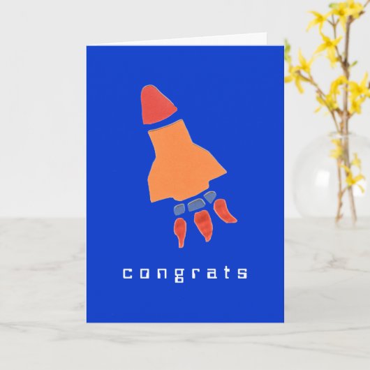 Carte de félicitations Rocket (Fleur jaune)