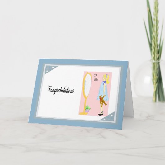 Carte de félicitations, s'attendant à un nouveau d (Devant)