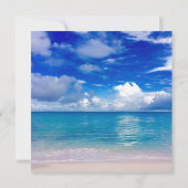 Carte de félicitations semi-brillant Blue Ocean (Dos)