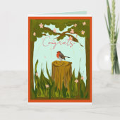 Carte de félicitations Sunny Robin (Devant)