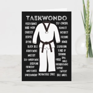 Carte de félicitations Taekwondo Black Belt
