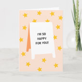 Carte de félicitations tellement heureuse (Devant)