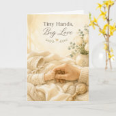 Carte de félicitations Tiny Hands Big Love pour no (Fleur jaune)