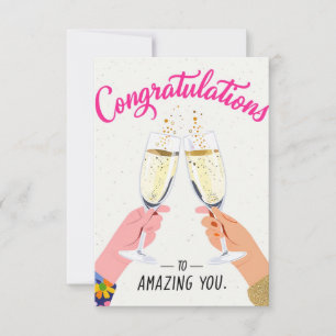 Carte de félicitations Toast au Champagne
