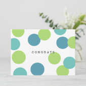 Carte de félicitations vierge colorée (Debout devant)