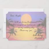 Carte de femme de chambre du coucher de soleil de  (Dos)