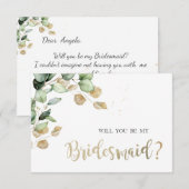 Carte de femme de chambre Eucalyptus Botanique (Devant / Derrière)