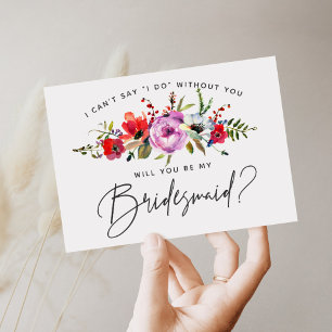 Carte de femme de chambre Florale Bouquet