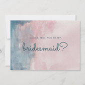 Carte de femme de ménage couleur rose et bleu (Devant)