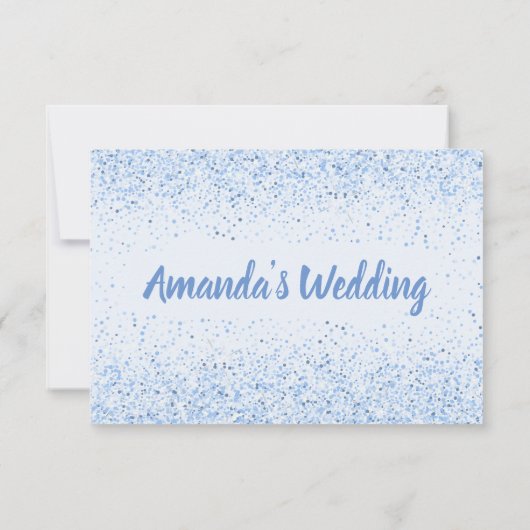 Carte de femme de Parties scintillant Dusty Blue (Dos)