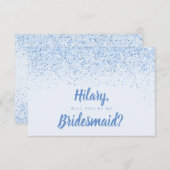 Carte de femme de Parties scintillant Dusty Blue (Devant / Derrière)