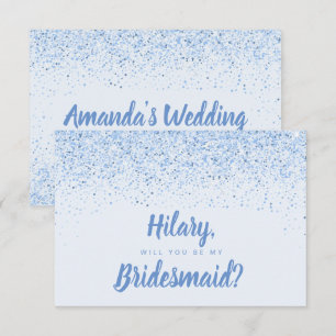 Carte de femme de Parties scintillant Dusty Blue