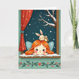 Carte de fenêtre de lutin fantaisiste