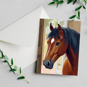 Carte de ferme champêtre d'animal d'aquarelle de c