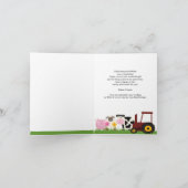 Carte de ferme de photo de remerciement (Intérieur)