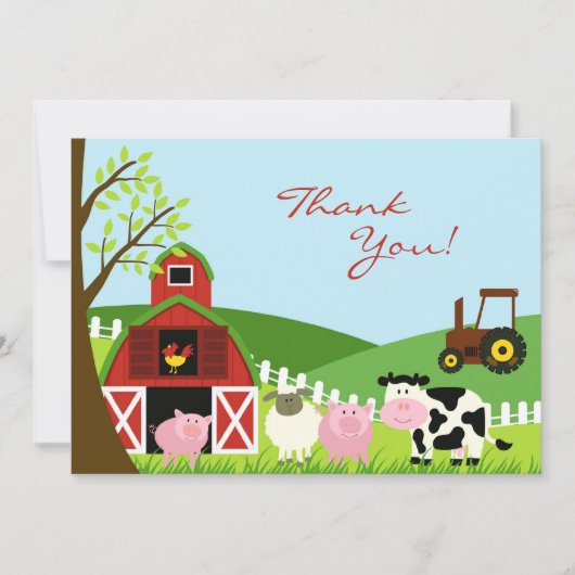 Carte de ferme Merci Animaux (Devant)