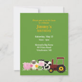 Carte de ferme photo anniversaire (Dos)