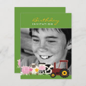 Carte de ferme photo anniversaire (Devant / Derrière)