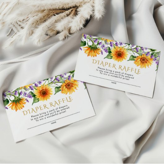 Carte de fermeture à feuillards tournesol et lavan