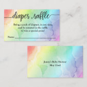 Carte de fermeture à rabat à Baby shower arc-en-ci (Devant / Derrière)