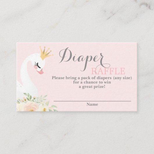 Carte de fermeture à rabat à Baby shower de cygne (Devant)