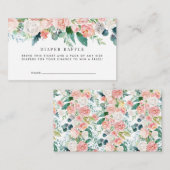 Carte de fermeture à rabat à Baby shower floral (Devant / Derrière)