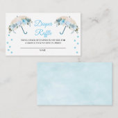 Carte de fermeture à rabat à parapluie bleu (Devant / Derrière)