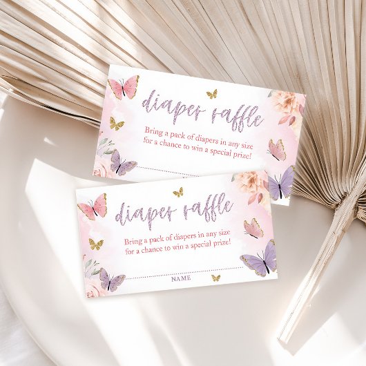 Carte de fermeture à rabat Baby shower papillon