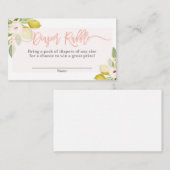 Carte de fermeture à rabat floral citrons (Devant / Derrière)