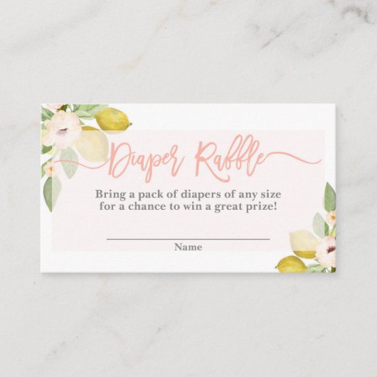 Carte de fermeture à rabat floral citrons (Devant)