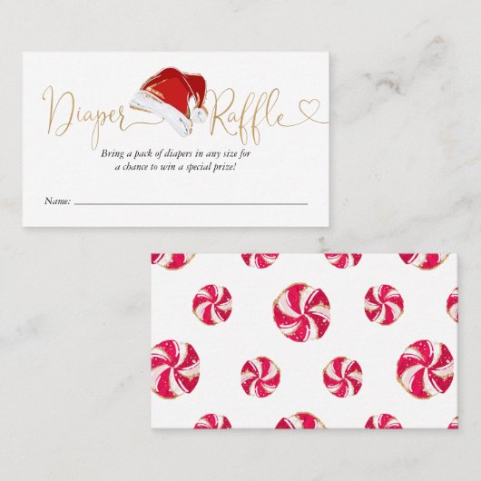 Carte de fermeture à rabat pour bébé Père Noël de (Devant / Derrière)