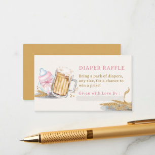 Carte de fermeture à rabat pour bébé rose Bouteill