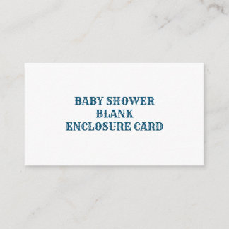 CARTE DE FERMETURE BLANC baby shower