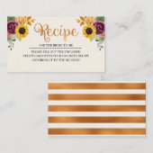 Carte de fermeture de la Fête des mariées d'automn (Devant / Derrière)