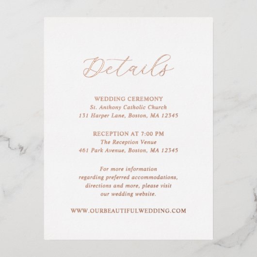 Carte de fermeture de mariage classique et élégant (Recto)