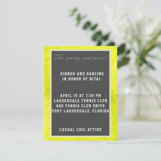 Carte de fermeture de tennis Fuzzies (Debout devant)