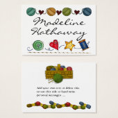 Carte de fermeture de Tricot / étiquette par SRF (Devant & derrière)